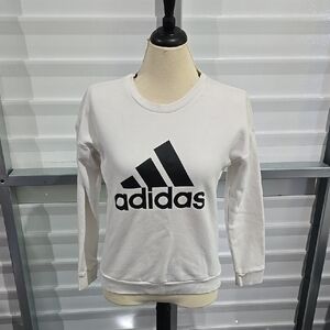 Adidas White Crewneck Top Size‎ Small